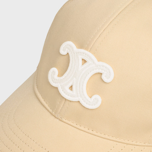 Celine TRIOMPHE BASEBALL CAP IN WASHED COTTON MACADAMIA